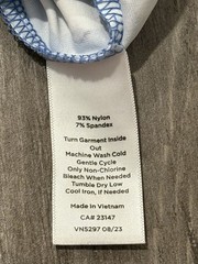 TALBOTS Medium Petite Effortless Jersey Twist Shirt Dress Blue Floral MP Button