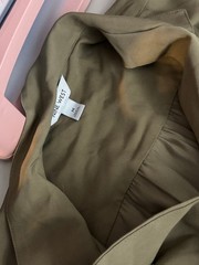 Nine West NWT Utility Wrap Shirt Dress Khaki Tie Waist Mini Rayon Blend Medium