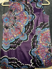 ALYX Limited Purple Black & White Floral Sleeveless Sheath Dress Size 8
