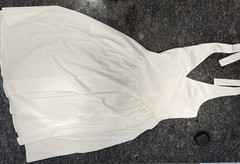 New White Halter Maxi Dress Elegant Flowy Summer Beach Vacation Dress