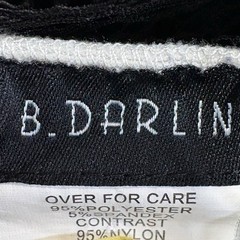 B DARLIN Black White Hi-Low Figure Skater Dress Sz 6 Party Cocktail Fit & Flare