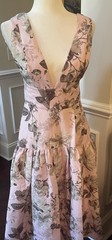 Alice + Olivia Lila Structured Midi Dress In Meadow Pink Floral Sz 6 NWT $895