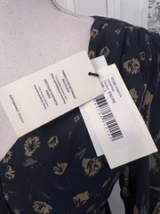 BA SH NWT Women’s Long Maxi Dress Navy Floral Brand New Tags Attached