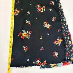 American Eagle AE Studio Floral Patchwork Midi Slip Dress Black Womens M