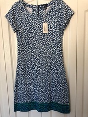 Hatley Blue Floral Short Sleeve Dress Size Small NWT