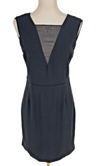 Aritzia Babaton Women&rsquo;s Size 8 Black Sleeveless Deep Neck Dress open back LBD