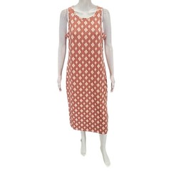 Candace Cameron Bure Womens Sleeveless Allover Printed Dress Petite Medium Size