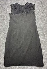 Karl Lagerfeld Paris Dress Womens 4 Black Floral Lace Sheath Knee Length