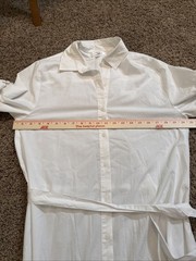 Summersalt Medium The Silky Luxe Effortless Shirt dress Cover- Up White