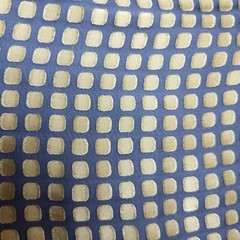 Line & Dot Gray Black Silk Sleeveless Dress Gold Squares Rear Zipper Size Medium