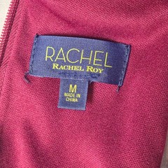 Rachel Roy Harland Dress Womens Medium Cabernet Rose Halter Sheath Sleeveless