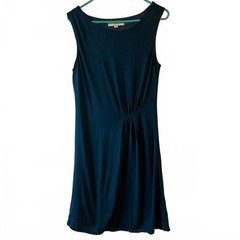 LOFT Dark Teal Sleeveless Dress Elegant Sheath Knee Length Classic Work Office