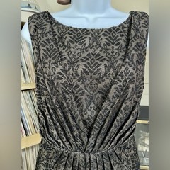 Elegant Vintage-vibe, Max & Cleo Black Textured Cocktail Party Dress Size 8