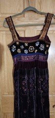 Cynthia Steffe Fairy*Royalty Velvet Embroidered Sequins Dress No Size Sim To 2
