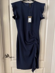 Miusol Womens Navy Blue Sleeveless Dress Size Medium Fits Like A Small New