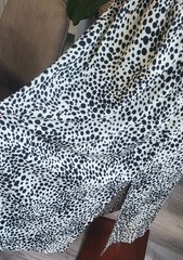 NEW F&F Animal Print Smocked Midi Dress Puff Sleeve Size M NWT