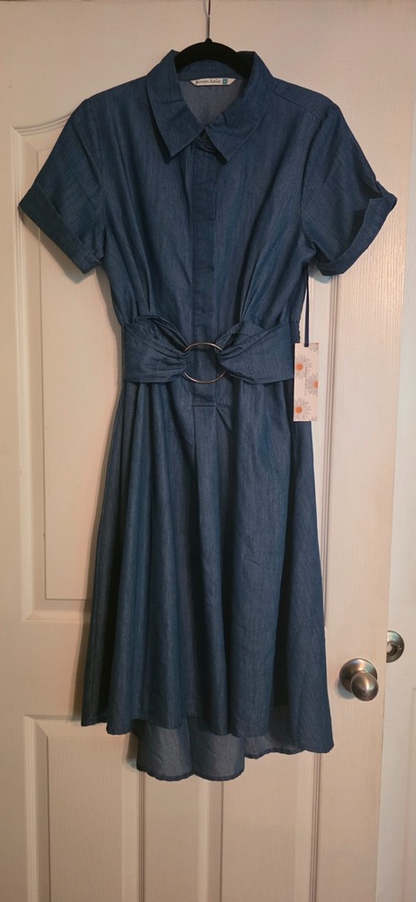 High Low Denim Dress, Size Medium, Given Kale Brand