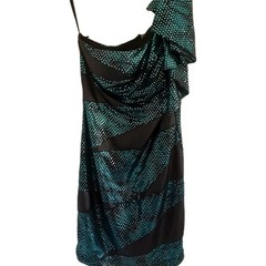 Entry teen dress size small sequin dress with shoulder bow