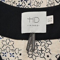 Anthropologie HD in Paris Even Tide Shift Dress Womens Size 4 Ivory Boho Print