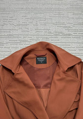 Athlera Dress Womens Xs Brown Wrap Blouson Midi *