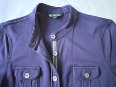 Brooks Brothers Navy Pique Short Sleeve Button Front Dress with Belt Size M