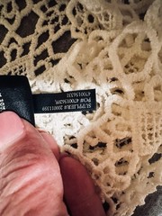 lauren ralph lauren off white crochet shift dress bell sleeve round neck pm