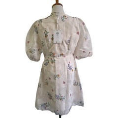 YAS Yaselima Dress Show Floral Jacquard Embroidery Lace Size S