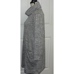 Cotton Emporium Women&rsquo;s Turtleneck Patch Pocket Sweater Dress In Silver XS $78