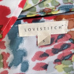 Lovestitch Small Multicolor Halter Elastic Waist Side Slit Maxi Dress Boho Flowy