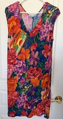 James World Short Dress sz M SANTA MONICA MULTI COLORED SLEEVELESS Floral