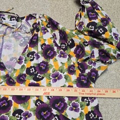 The Lulo Project The Garden Stroll Tunic Floral Boho Art To Wear Maxi Dress XL
