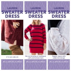 NWT Solid Black LuLaRoe LAUREN Color Block SWEATER Dress 3XL 26/28 24/26 XXXL 🦄