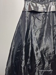 Lazaro Midi Dress Womens 10 Black Ribbon Belt Square Neck Spaghetti Straps Party