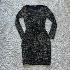 MaxMara Studio Long Sleeve Ruched Leopard Print Large Jersey Dress Made in Italy