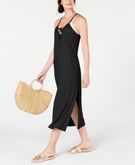 Miken Womens Lace-Up Cover Up Dress Size XL