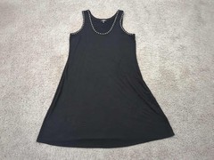 Premise Dress Womens XL Black Sleeveless A-line Scoop Neck Studded Mini