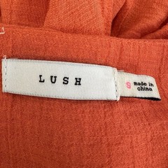 Lush Women&rsquo;s Maxi Dress Tie Back Size Small Orange Adjustable Straps Tiered Boho
