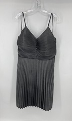 Express Dress Metallic Gray Pleated Spagehetti Strap Women’s Size XL NWT