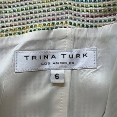 Trina Turk Rainbow Tweed Strapless Pencil Dress Sz 6 Chic Business Glam Coquette