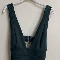 NWT Lulu&rsquo;s Smoldering Love Hunter Green Cutout Bodycon Mini Dress Size Large