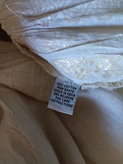 Me 2 Magic Sz. S Midi Dress Ivory/Gold Metallic Floral Smocked Waist, Tiered