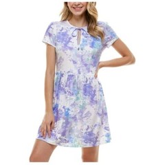 Be Bop Juniors XL Pastel Purple Blue Green Fit Flaire Tie Dress NWT BE60