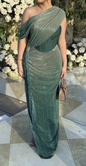JLuxLabel Celestina Green One Shoulder Maxi Dress Size Large