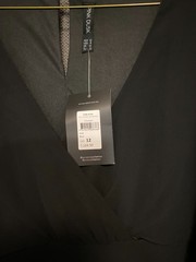 Pink Dusk Electric Chemistry Cape Black Maxi Dress BNWT Size 12 RRP$169.99