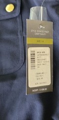 Sharagano Women’s Size 14 Sleeveless Belted Navy Blue With Gold Blazer Dress NWT