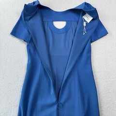 Akris Punto Blue Cutout Sheath Dress Women’s US 2 Short Sleeve Italy
