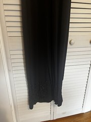 WORTHINGTON Women’s Size Small S DRESS Sleeveless Stretch Black Maxi Laser Cut