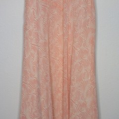 Casual Corner Women&rsquo;s Vintage Spaghetti Strap Silk Midi Dress Orange Creme 8 B34