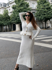 DAIMARAN Sizi Women&rsquo;s Elegant Midi Dress White Size M/L