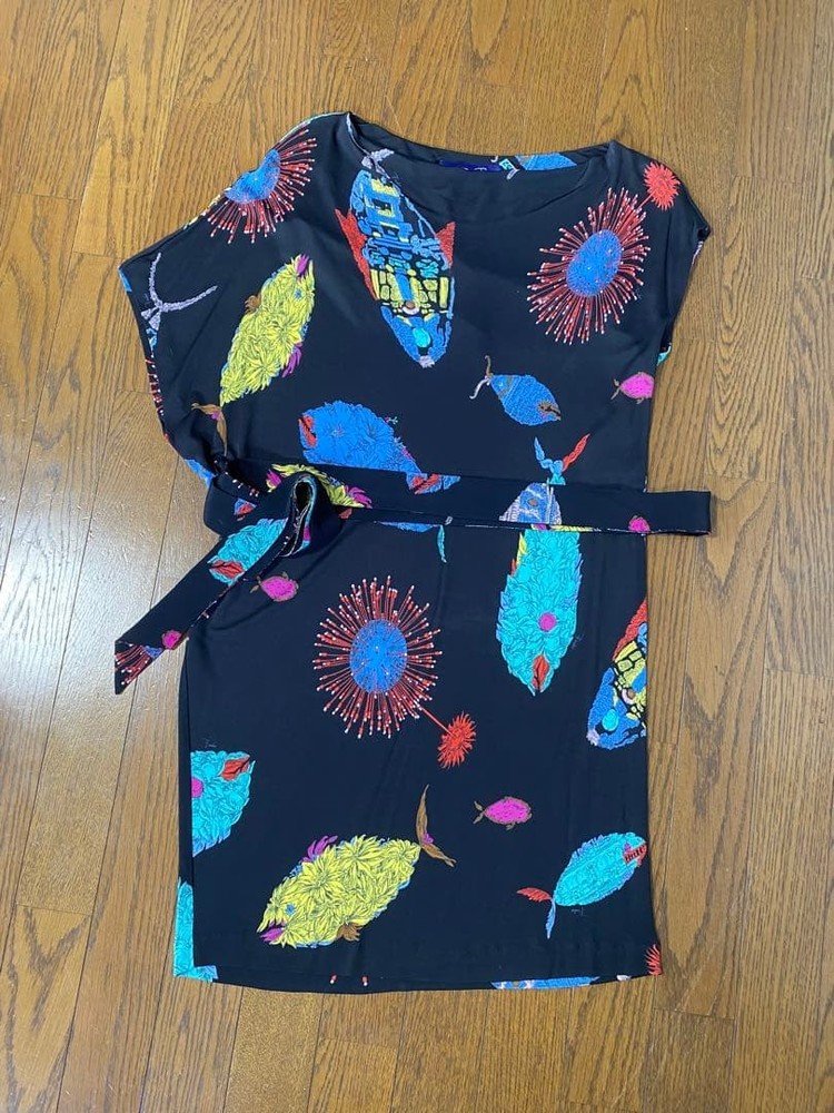 EMILIO PUCCI Marine Print Asymmetrical Dress